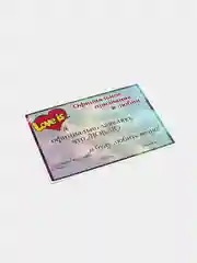 Зеленый сертификат "Официальное признание в любви" love is