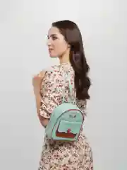 Голубой рюкзак женский