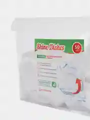 Таблетки для посудомоечных машин "shine dishes" 50 штук, без фосфатов