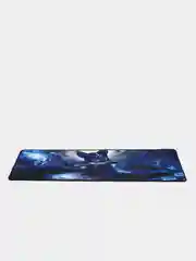 Голубой коврик для мыши с принтами из игр, 30x80см