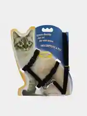 Черный шлейка с поводком для кошек и собак мелких и средних пород
