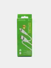 Белый кабель Type-C 3.0A, Lightning 2.4A, Micro USB 2.4A, быстрая зарядка 1 м