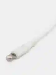 Белый кабель Type-C 3.0A, Lightning 2.4A, Micro USB 2.4A, быстрая зарядка 1 м