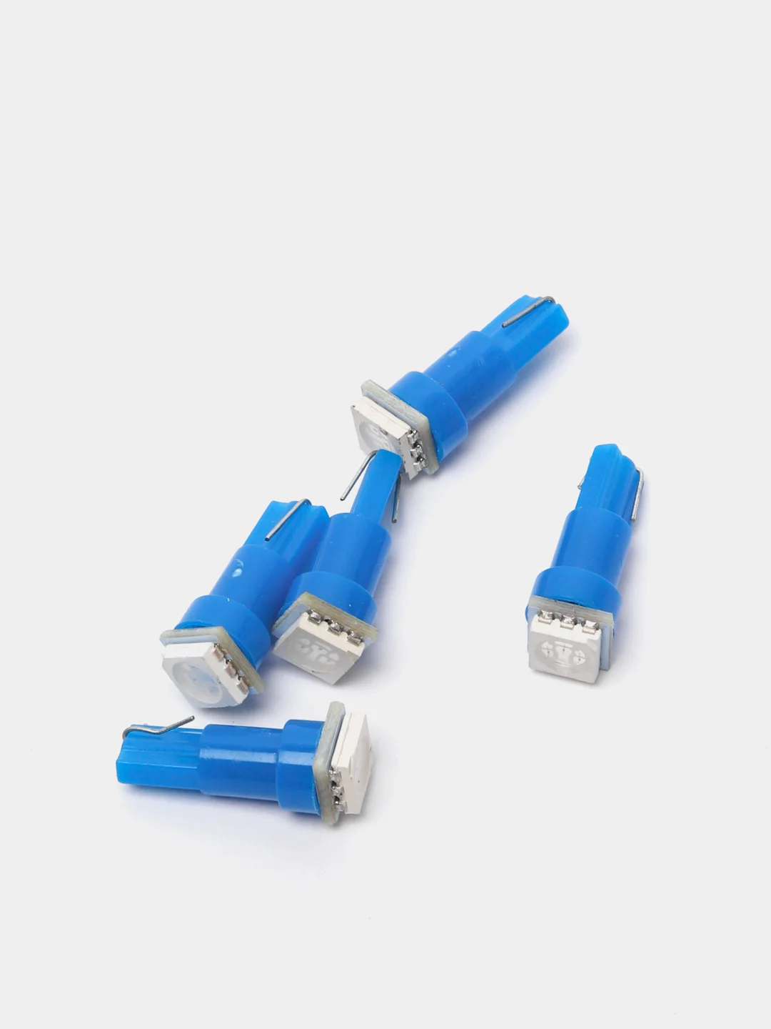 Синий лампа автомобильная LED, автолампа светодиодная, разноцветная T5 W2 х 4,6d