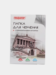 Папка-бумага для черчения А4 с горизонтальной рамкой-штампом