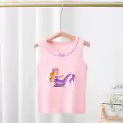 Кораллово-розовый майка детская для девочек