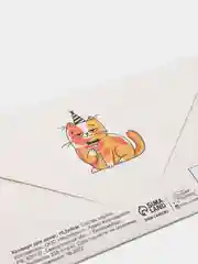 Конверт для денег "С Днём рождения!", от кота, 16.5 х 8 см