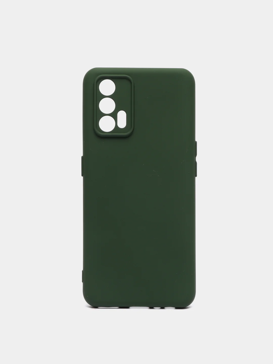 Тёмно-зелёный чехол REALME GT NEO 2T с защитой камеры и бархатом внутри