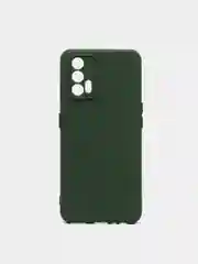 Тёмно-зелёный чехол REALME GT NEO 2T с защитой камеры и бархатом внутри