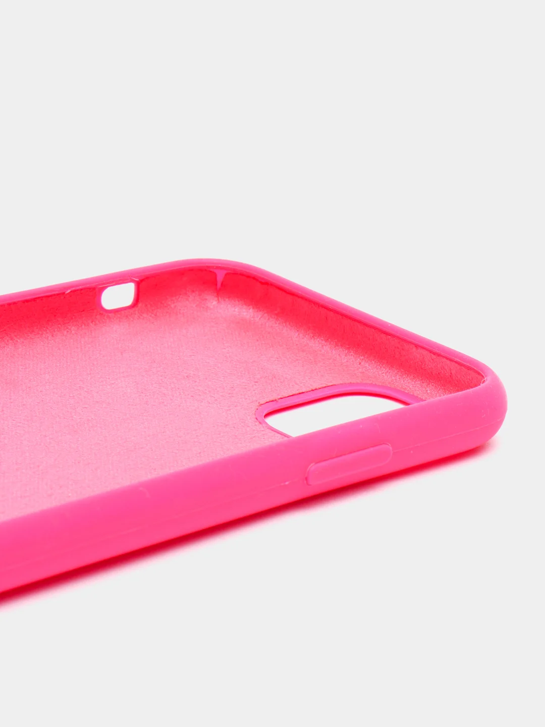 Фуксия чехол не пачкающийся с бархатом внутри IPHONE 11