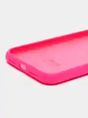 Фуксия чехол не пачкающийся с бархатом внутри IPHONE 11
