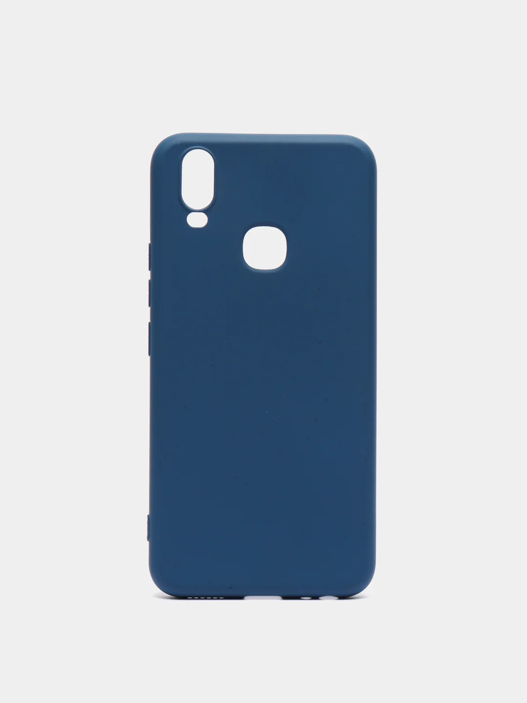 Синий меланж чехол с защитой камеры и бархатом внутри VIVO Y11