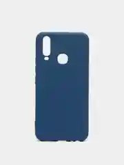 Темно-синий чехол с защитой камеры и бархатом внутри Vivo Y12