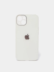 Чехол силиконовый со стеклянной панелью для iPhone 13