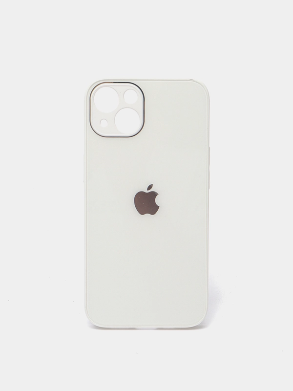 Чехол силиконовый со стеклянной панелью для iPhone 13