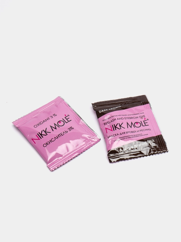 Краска для бровей и ресниц NIKK MOLE и окислитель, 5 мл