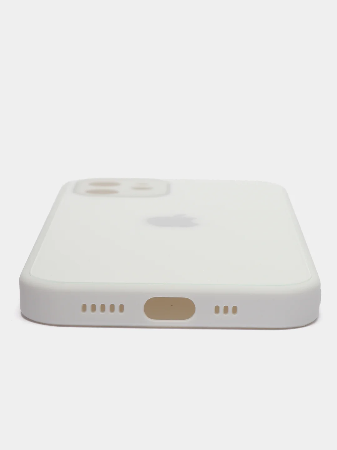 Чехол силиконовый со стеклянной панелью для iPhone 12