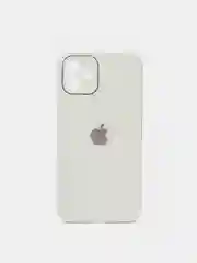 Чехол силиконовый со стеклянной панелью для iPhone 12