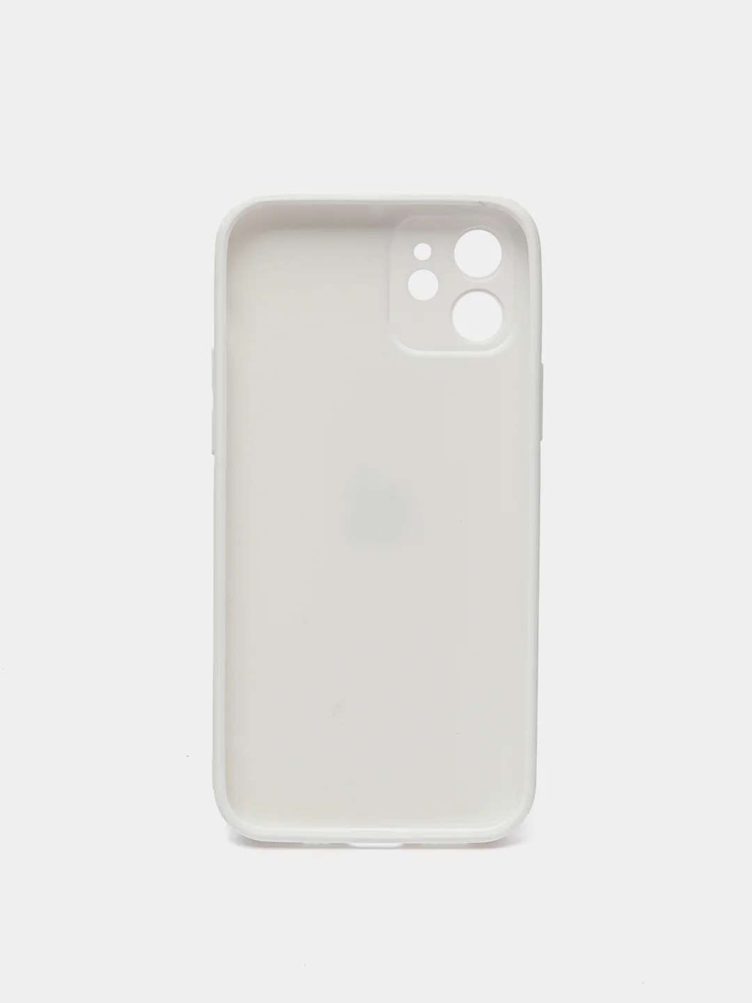 Чехол силиконовый со стеклянной панелью для iPhone 12