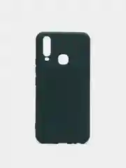 Тёмно-зелёный чехол с защитой камеры и бархатом внутри Vivo Y12