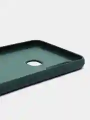 Тёмно-зелёный чехол с защитой камеры и бархатом внутри Vivo Y12