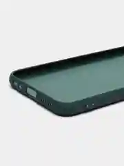 Тёмно-зелёный чехол с защитой камеры и бархатом внутри Vivo Y12