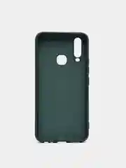 Тёмно-зелёный чехол с защитой камеры и бархатом внутри Vivo Y12