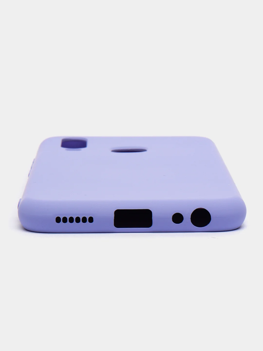 Сиреневый чехол с защитой камеры и бархатом внутри Vivo Y12