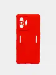 Красный чехол XIAOMI POCO f4 GT, с защитой камеры и бархатом внутри