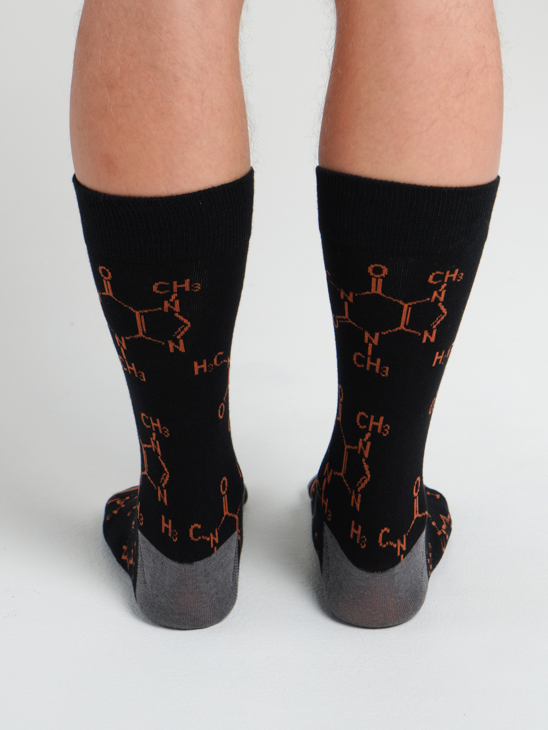 Socksmith Men's Caffeine -The Molecule Crew Socks, Black