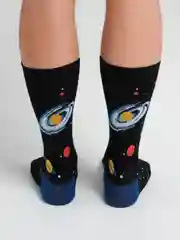 Фуксия высокие носки с принтом хлопковые, унисекс