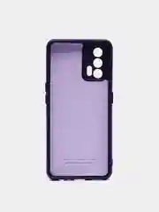Фиолетовый чехол REALME GT NEO 2T с защитой камеры и бархатом внутри