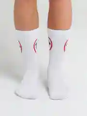 Белый носки мужские белые хлопковые с надписями и цифрами 18 +
