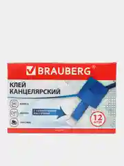 Клей канцелярский Brauberg, 70 мл, 12 штук, с силиконовой кисточкой, 880109