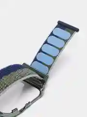 Хаки ремешок для Apple Watch 7 series c защитным стеклом бампером, 41, 45 мм нейлоновый