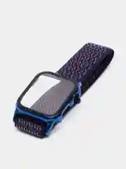 Морской ремешок для Apple Watch 7 series c защитным стеклом бампером, 41, 45 мм нейлоновый