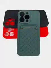 Алый чехол-карточница для Samsung A12, iPhone 11, 12 Pro, 13 Pro, 13 Pro Max