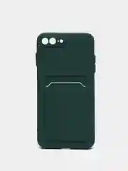 Зеленый чехол для iPhone 11, 12, 13, Pro, Max, 7, 8, Plus, с карманом для карт, защита камеры