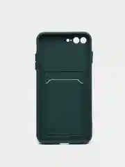 Зеленый чехол для iPhone 11, 12, 13, Pro, Max, 7, 8, Plus, с карманом для карт, защита камеры