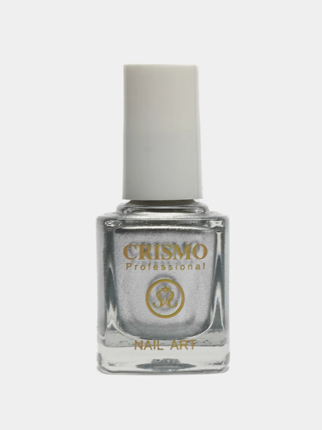 Серебряный лак для стемпинга (стэмпинга) Crismo, белый и черный