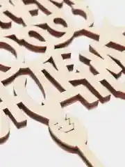 Зеленый топперы "С днем рождения", "С Юбилеем", "Поздравляем"