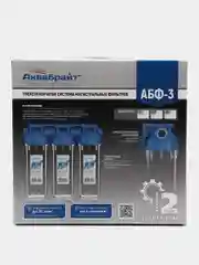 Фильтр для воды 3/4 20 труба для дома колба Магистральный Slim Line 10 Аквабрайт Россия