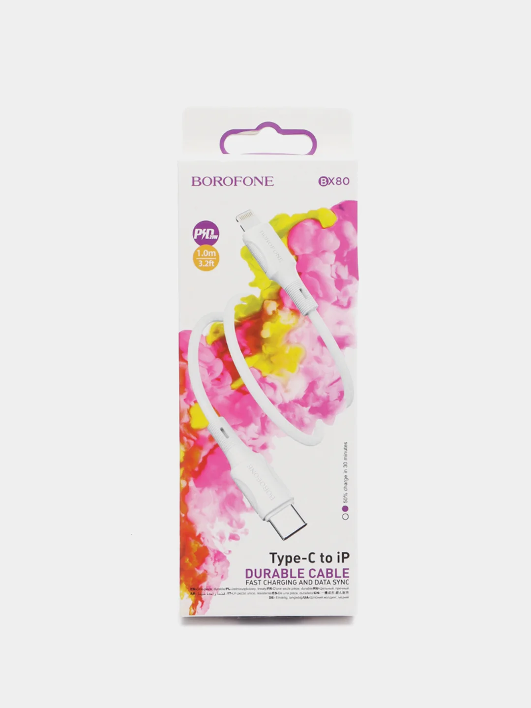 Кабель зарядный BOROFONE BX80 (1m, Micro-USB/Type-C/Lightning) для Android и Apple iPhone