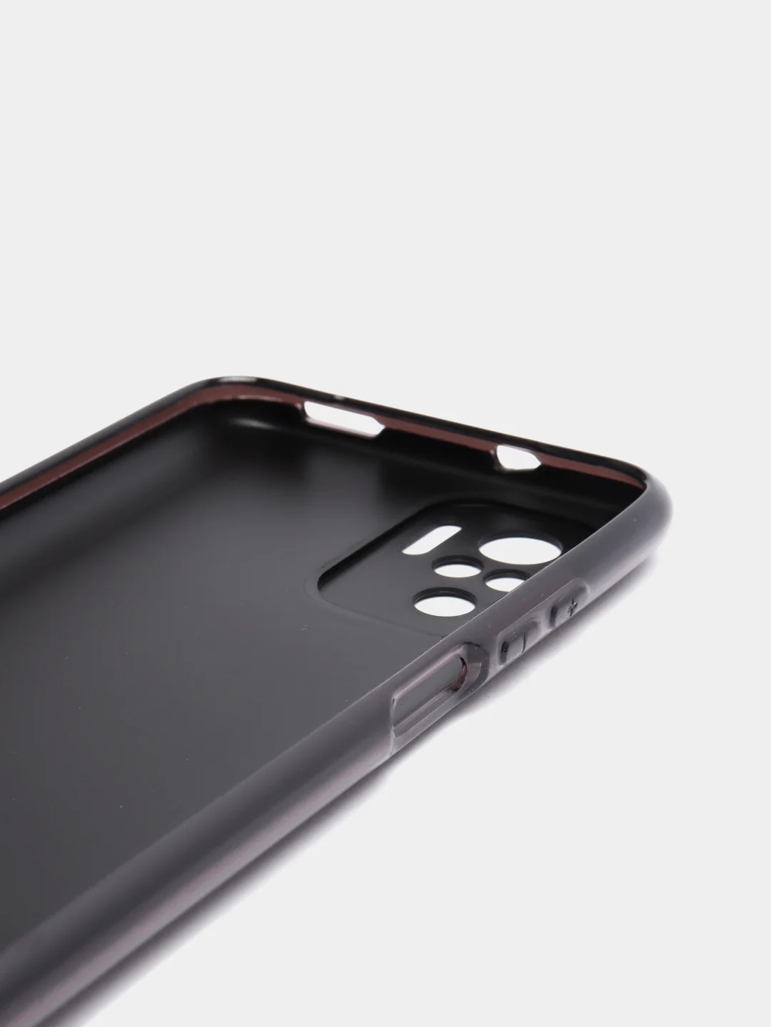 Угольный чехол Xiaomi Redmi Note 10 / Redmi Note 10S / Poco M5s блестящий с защитой камеры