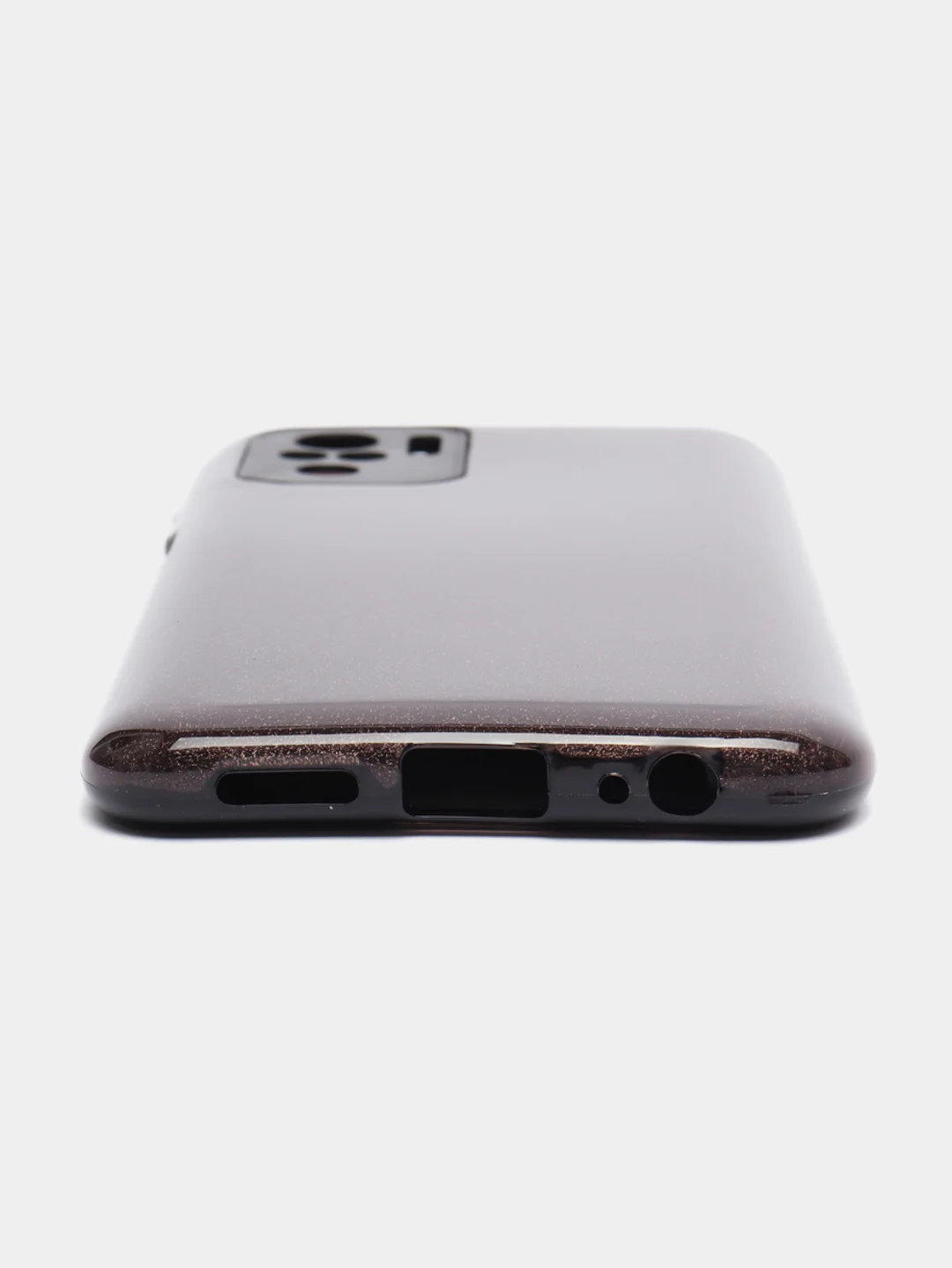 Угольный чехол Xiaomi Redmi Note 10 / Redmi Note 10S / Poco M5s блестящий с защитой камеры