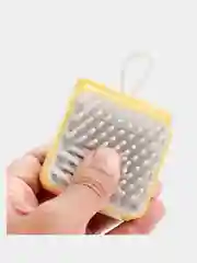 Белый силиконовая массажная щетка для мытья животных