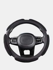 Оплетка на руль (чехол на руль) SKYWAY Sponge ribby 5 подушечек M Черная замша S01101029
