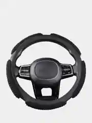 Оплетка на руль (чехол на руль) SKYWAY Sponge ribby 5 подушечек M Черная замша S01101029