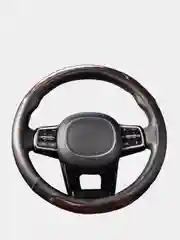 Оплетка на руль (чехол на руль) SKYWAY Wood-6 M Черная экокожа S01102170