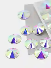 Ледяной стеклянные пришивные стразы Dongzhou Риволи CrystalAB